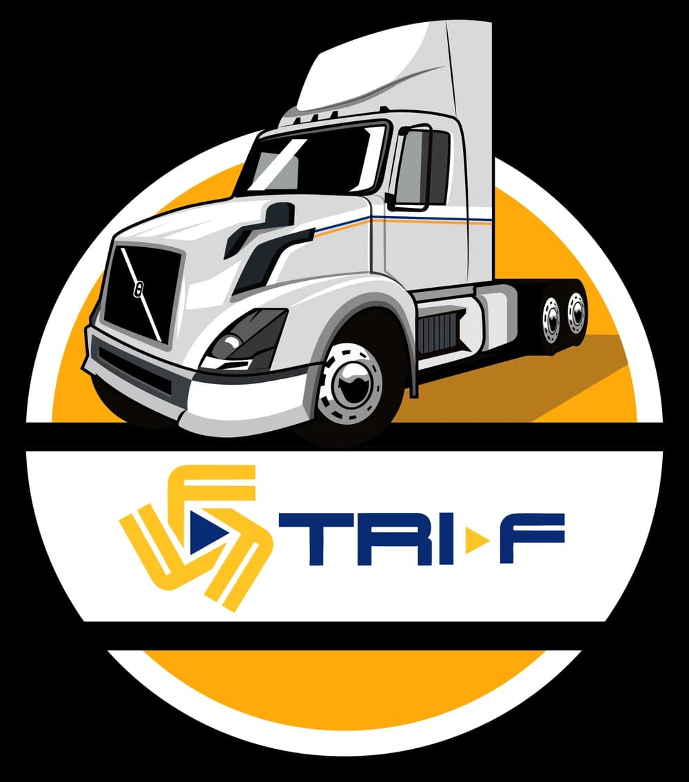 Tri-F logo with an illustrated freight truck